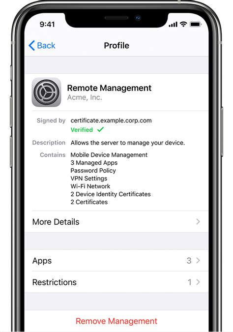ios vpn and device management